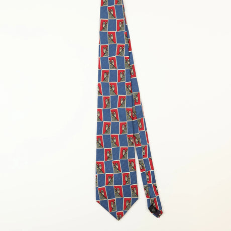 Front of Vintage Tom James Geometric Patterned Tie