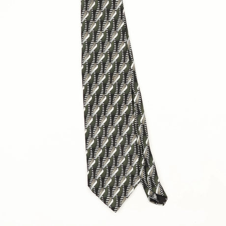 Front Front Detail of Vintage 1990's Towncraft Geometric Patterned Tie