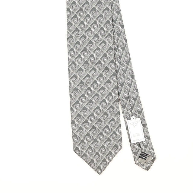 Front Front Detail of Vintage 1990's Vitaliano Pancaldi BNWT Geometric Patterned Tie