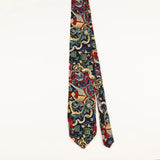 Front of Vintage 1990's Baroque Geometric Patterned Tie