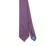 Front Front Detail of Vintage 1990's Hermès Geometric Patterned Tie