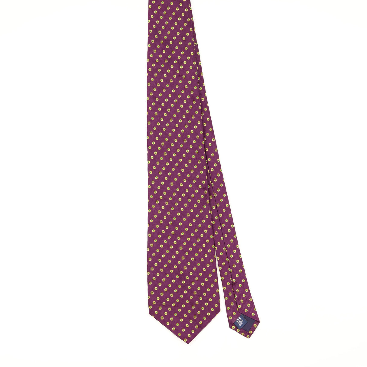 Front of Vintage 1990's Ralph Lauren Flowers Geometric Patterned Tie