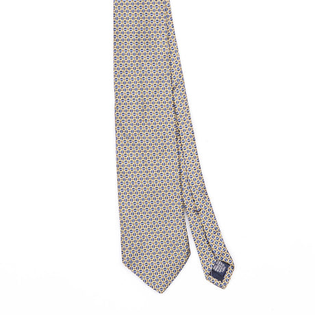 Front Front Detail of Vintage 1990's Lands' End Geometric Patterned Tie
