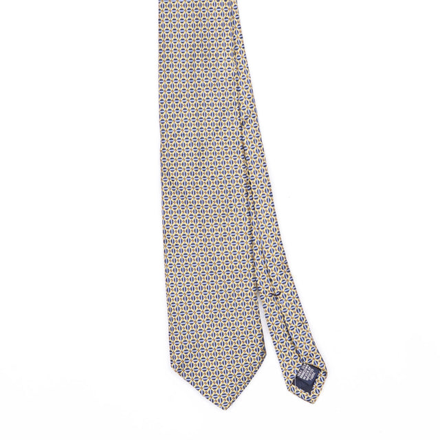 Front Front Detail of Vintage 1990's Lands' End Geometric Patterned Tie