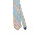 Front Detail of Vintage 1990's Thomas Pink Geometric Patterned Tie