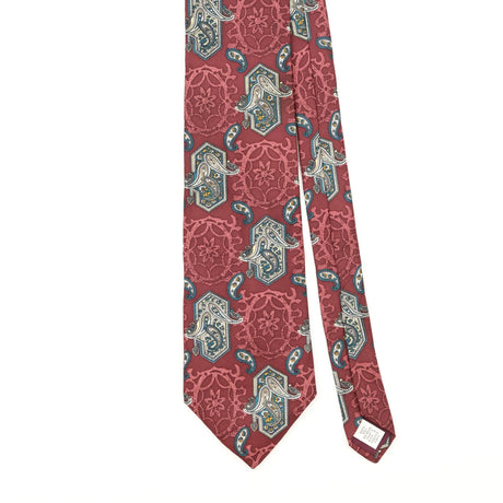 Front Detail of Vintage 1990's Paisley Patterned Tie