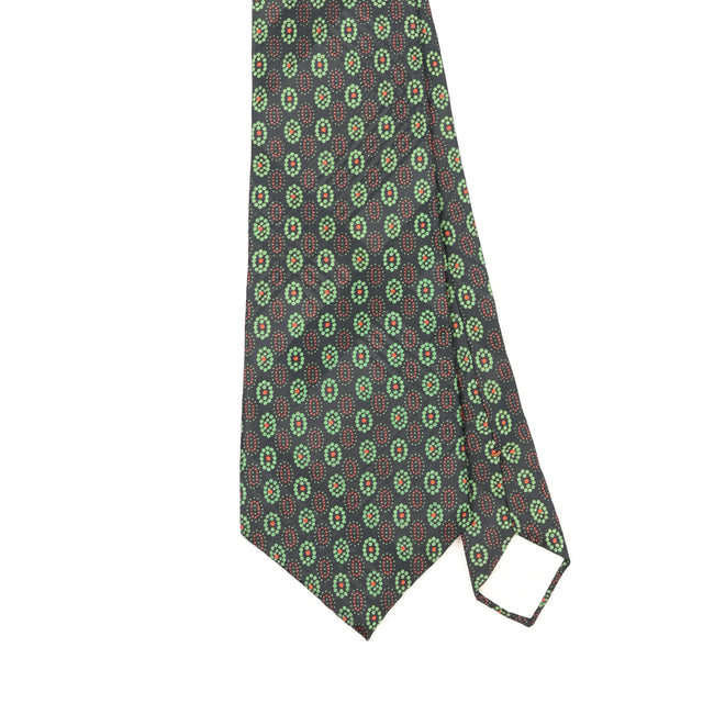 Front Front Detail of Vintage 1980's Yves Saint Laurent Geometric Patterned Tie