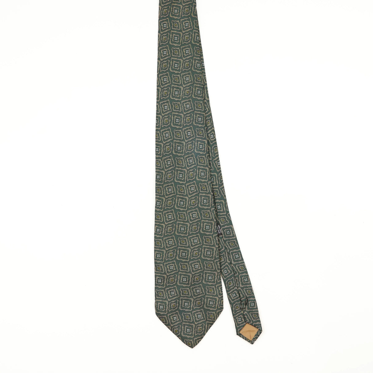 Front Front of Vintage 1980's Christian Dior Geometric Patterned Tie