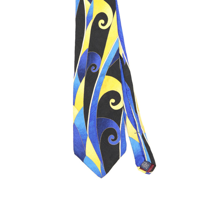 Front Front Detail of Vintage 1990's Swirls Abstract Patterned Tie