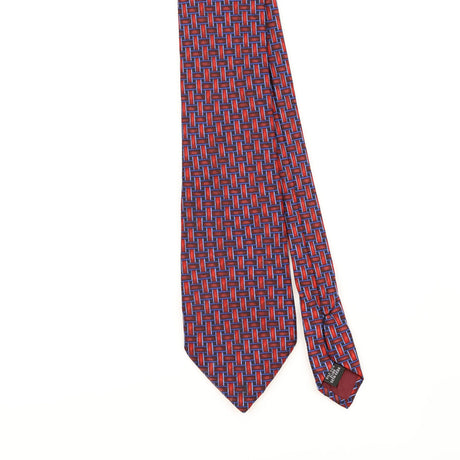 Front Detail of Vintage 1990's Jonelle Geometric Patterned Tie