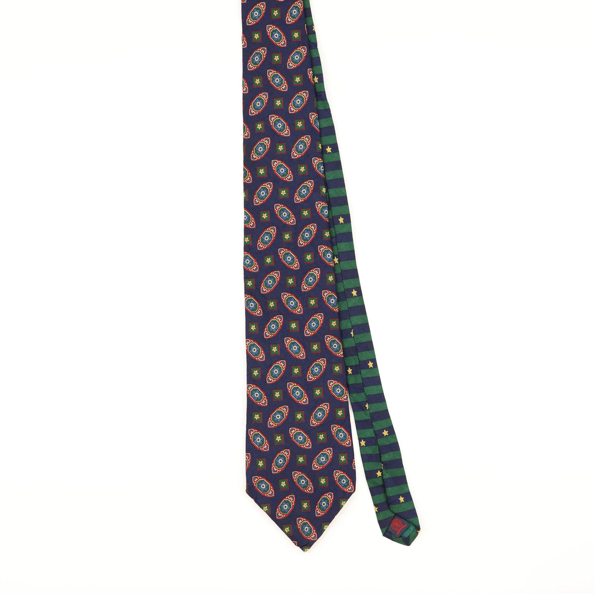Front of Vintage 1990's Tommy Hilfiger Geometric Patterned Tie