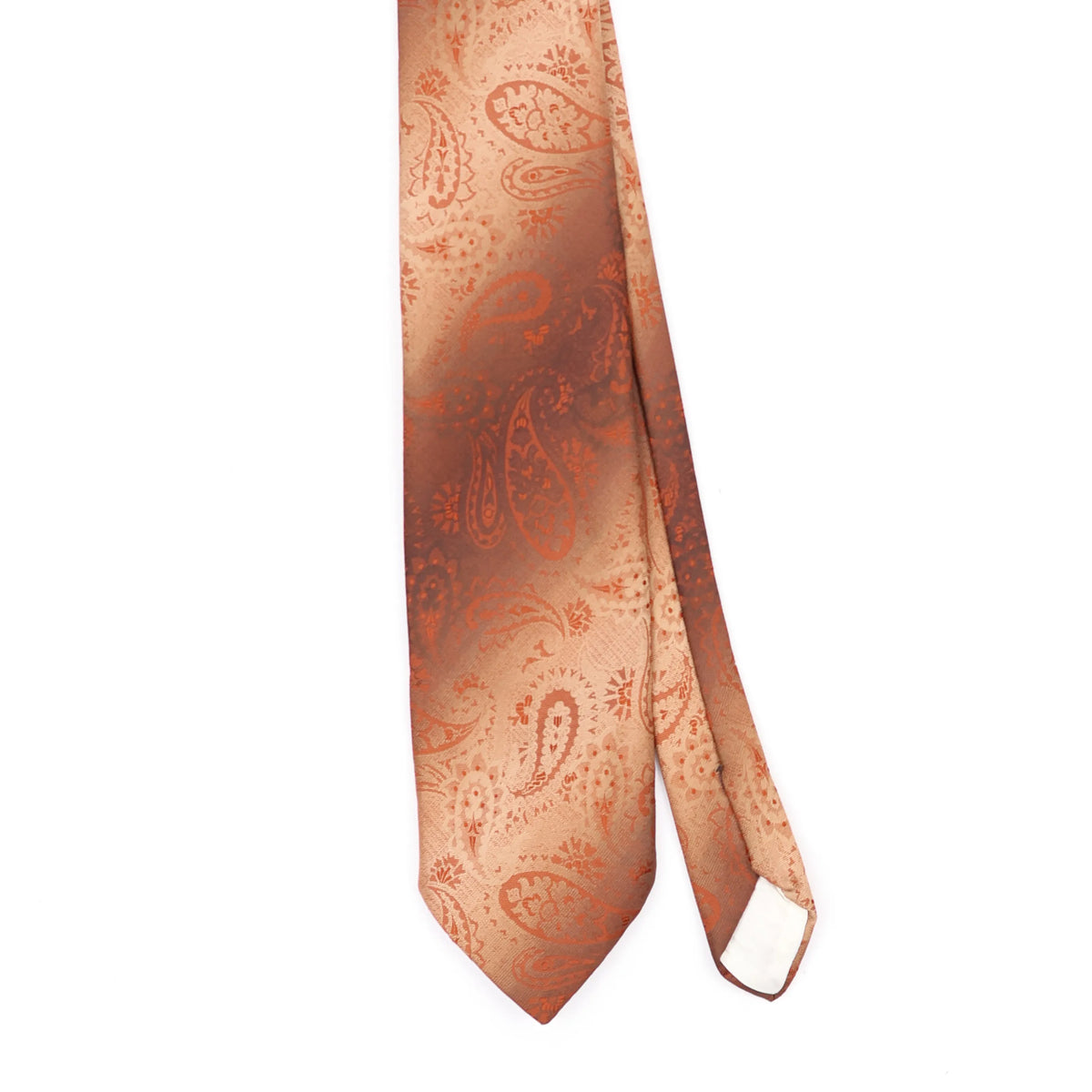 Front Front Detail of Vintage 1980's Sears Paisley Patterned Tie