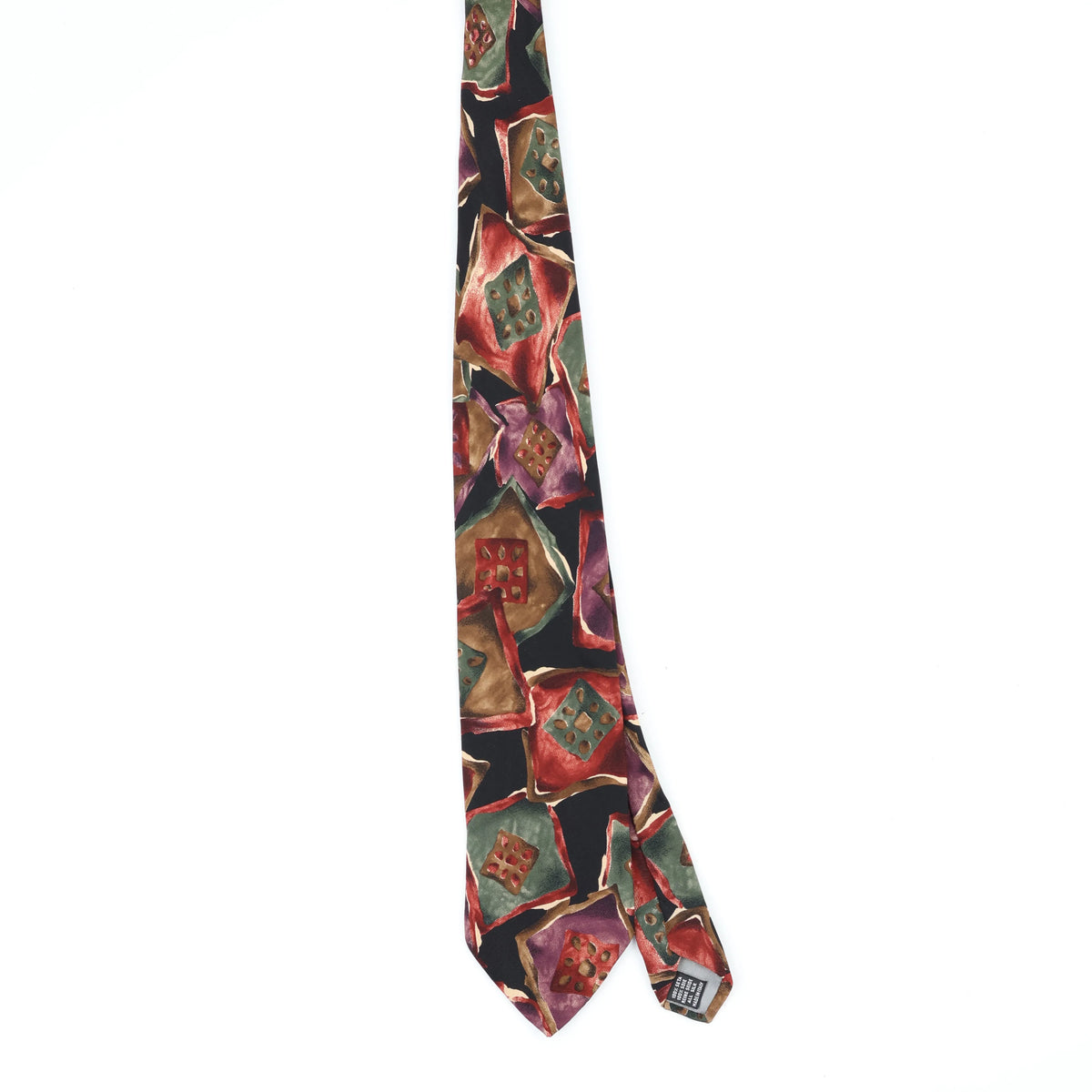 Front Front of Vintage 1990's Bachrach Geometric Patterned Tie