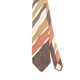 Front Front Detail of Vintage 1980's Ted Baker Striped Patterned Tie
