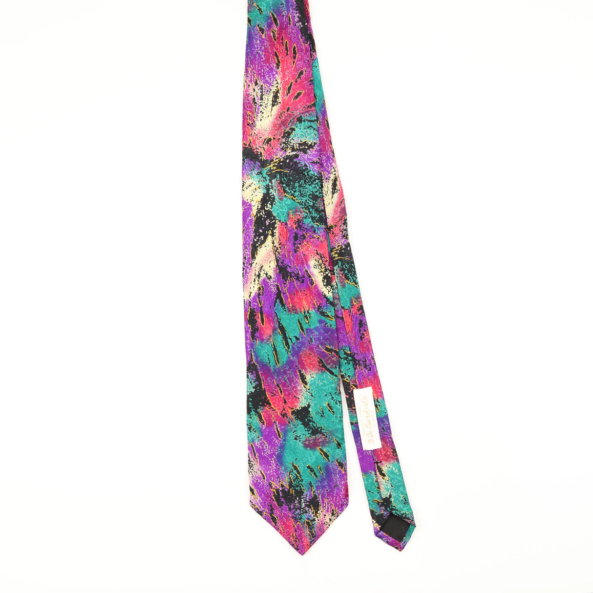 Front of Vintage 1980's Abstract Patterned Tie