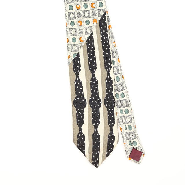 Front Front Detail of Vintage 1990's Abstract Patterned Tie