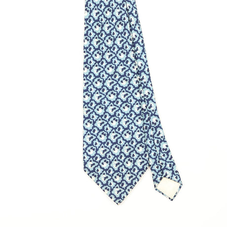 Front Front Detail of Vintage 1980's Nina Ricci Geometric Patterned Tie
