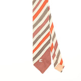 Front Detail of Vintage 1990's Ted Lapidus Striped Patterned Tie