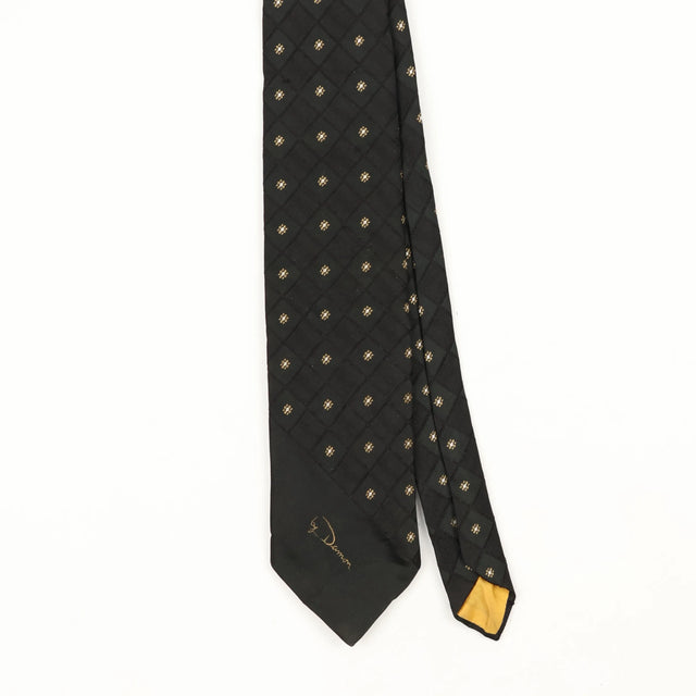 Front Front Detail of Vintage 1980's Damon Geometric Patterned Tie
