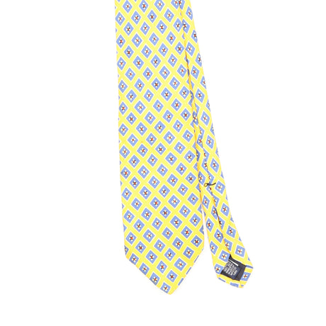 Front Front Detail of Vintage 1990's Lands' End Geometric Patterned Tie