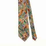 Front Detail of Vintage 1990's Abstract Patterned Tie