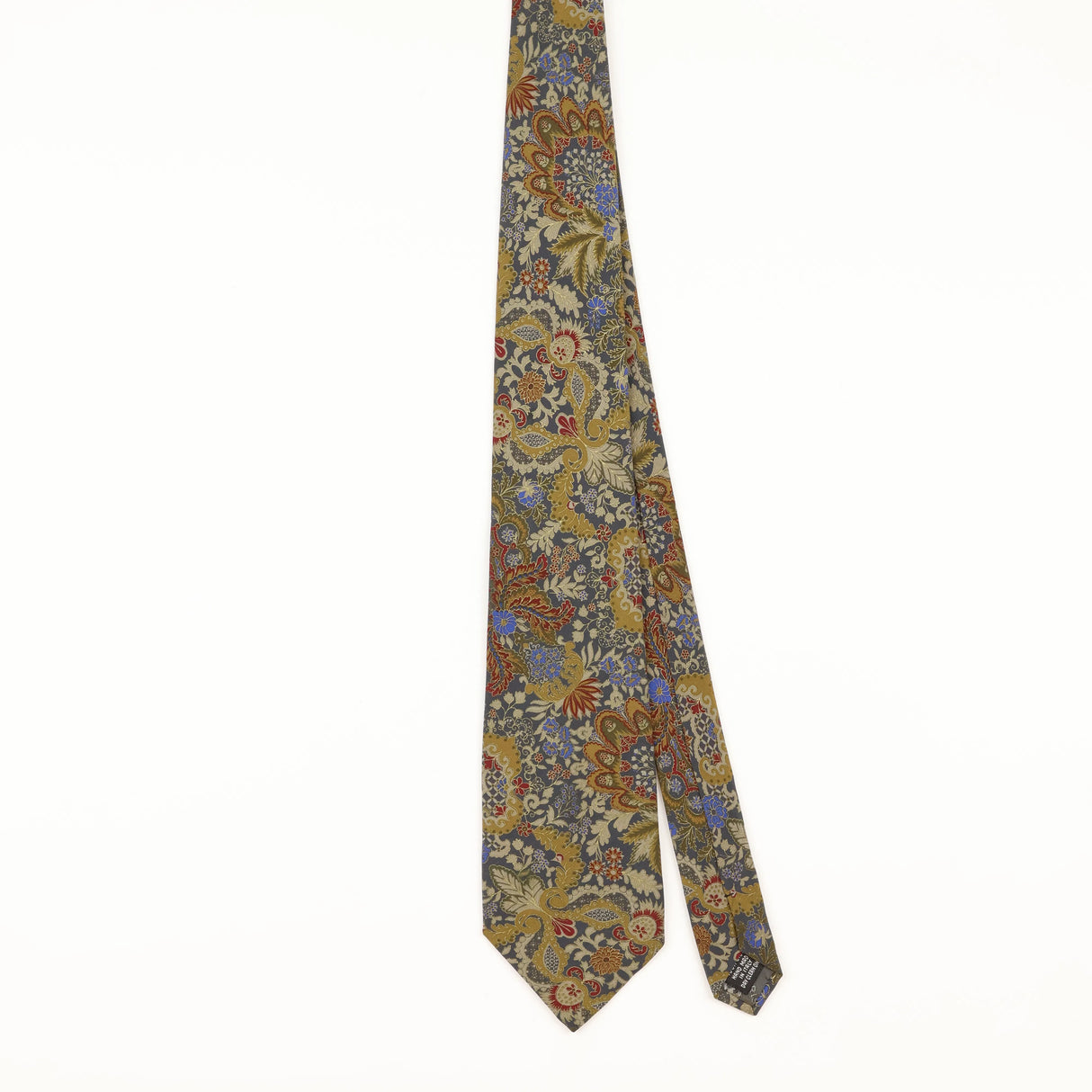 Front of Vintage 1990's Paco Rabanne Paisley Patterned Tie