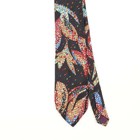 Front Front Detail of Vintage 1990's Harvé Benard Abstract Patterned Tie