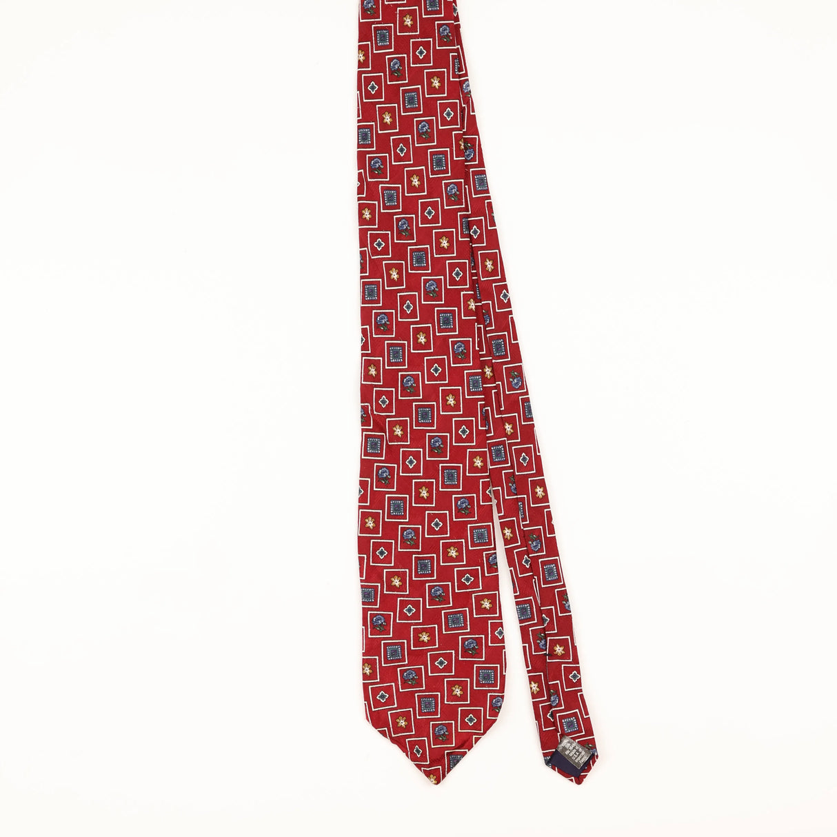 Front of Vintage 1990's Geometric Patterned Tie