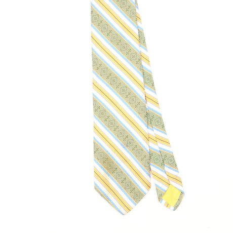Front Front Detail of Vintage 1980's Striped Patterned Tie