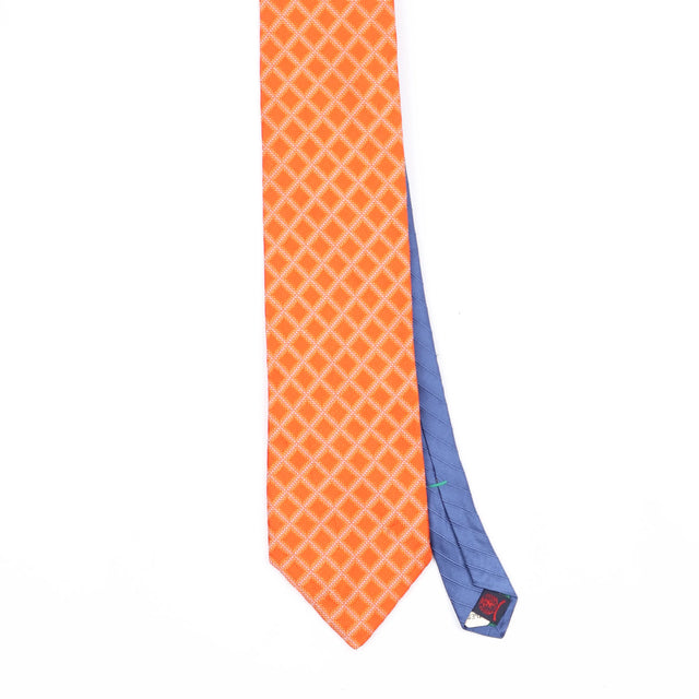 Front Front Detail of Vintage 1990's Tommy Hilfiger Check Patterned Tie