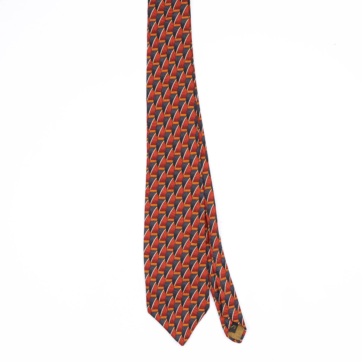 Front Front of Vintage 1990's Robert Talbott Geometric Patterned Tie