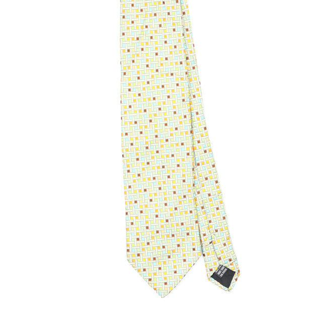 Front Front Detail of Vintage 1990's Squares Geometric Patterned Tie