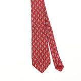 Front Detail of Vintage 1990's Valentino Geometric Patterned Tie