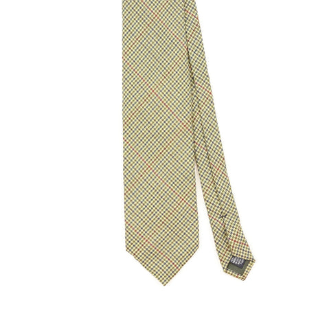 Front Front Detail of Vintage 1990's J.Crew Houndstooth Patterned Tie