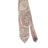 Front Front Detail of Vintage 1990's Brooks Brothers Paisley Patterned Tie