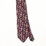 Front Front Detail of Vintage 1990's Paisley Patterned Tie