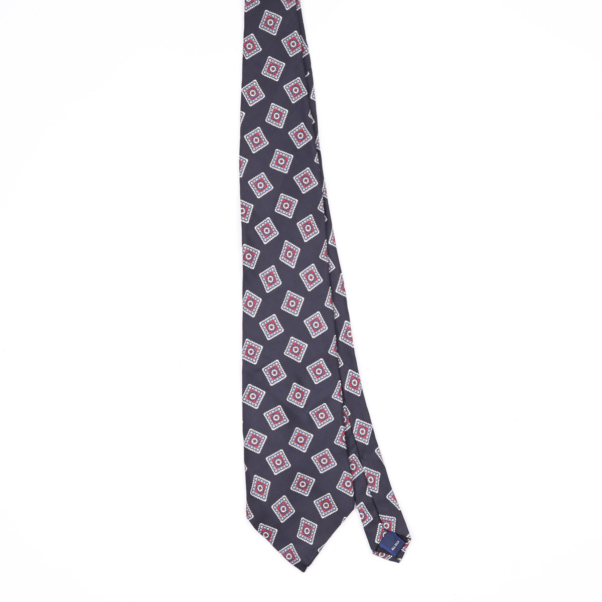 Front Front of Vintage 1990's Stafford Foulard Geometric Patterned Tie