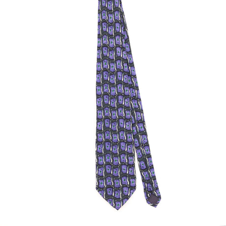 Front of Vintage 1980's Jerry Garcia Banyan Trees Geometric Patterned Tie