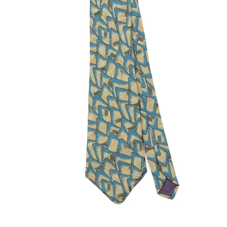 Front Front Detail of Vintage 1990's Guy Laroche Abstract Patterned Tie