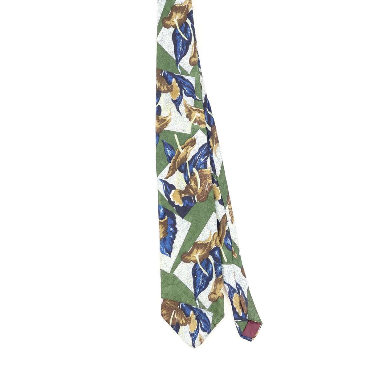 Front Front of Vintage 1990's Floral Patterned Tie