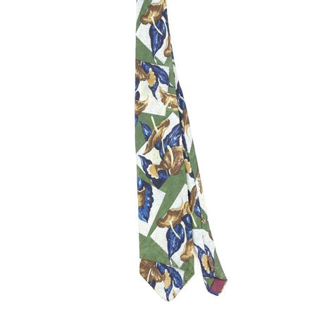 Front Front of Vintage 1990's Floral Patterned Tie
