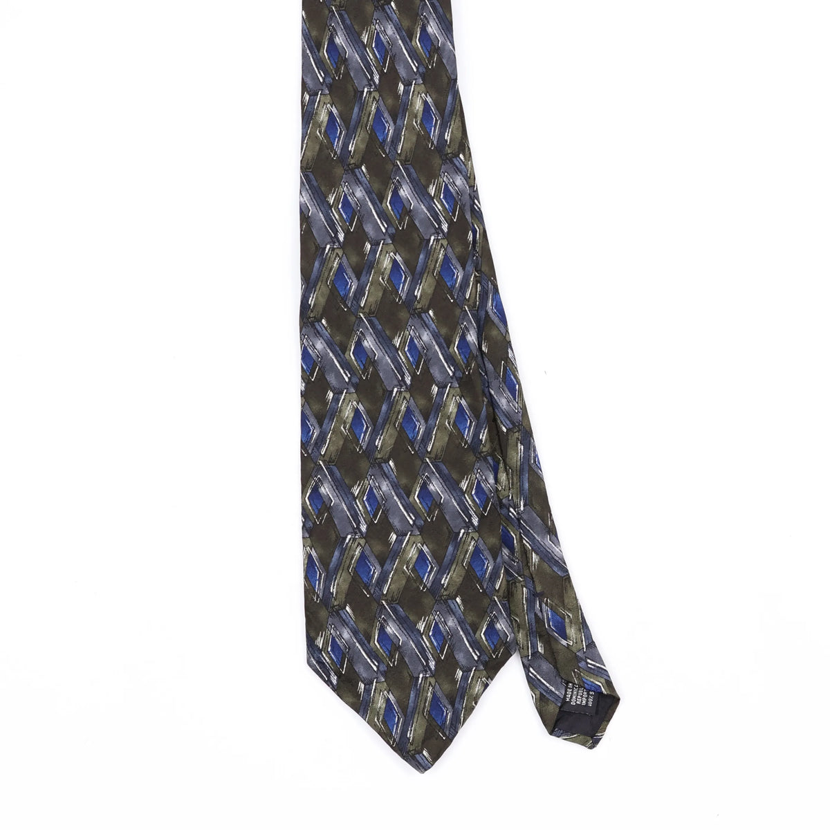 Front Front Detail of Vintage Van Heusen Geometric Patterned Tie
