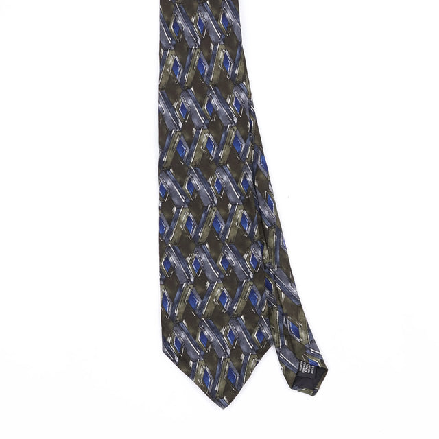 Front Front Detail of Vintage Van Heusen Geometric Patterned Tie