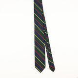 Front of Vintage 1980's Repp Striped Patterned Tie
