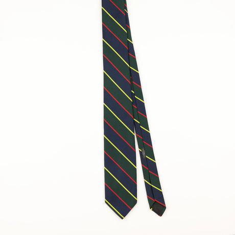 Front of Vintage 1980's Repp Striped Patterned Tie