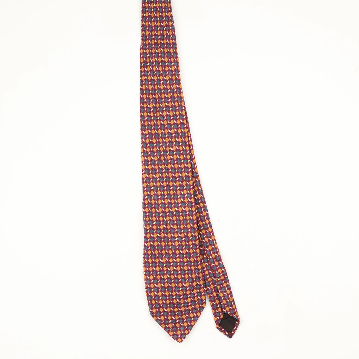 Front Front of Vintage 1990's Ferrell Reed Geometric Patterned Tie
