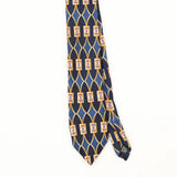 Front Front Detail of Vintage 1990's Geometric Patterned Tie