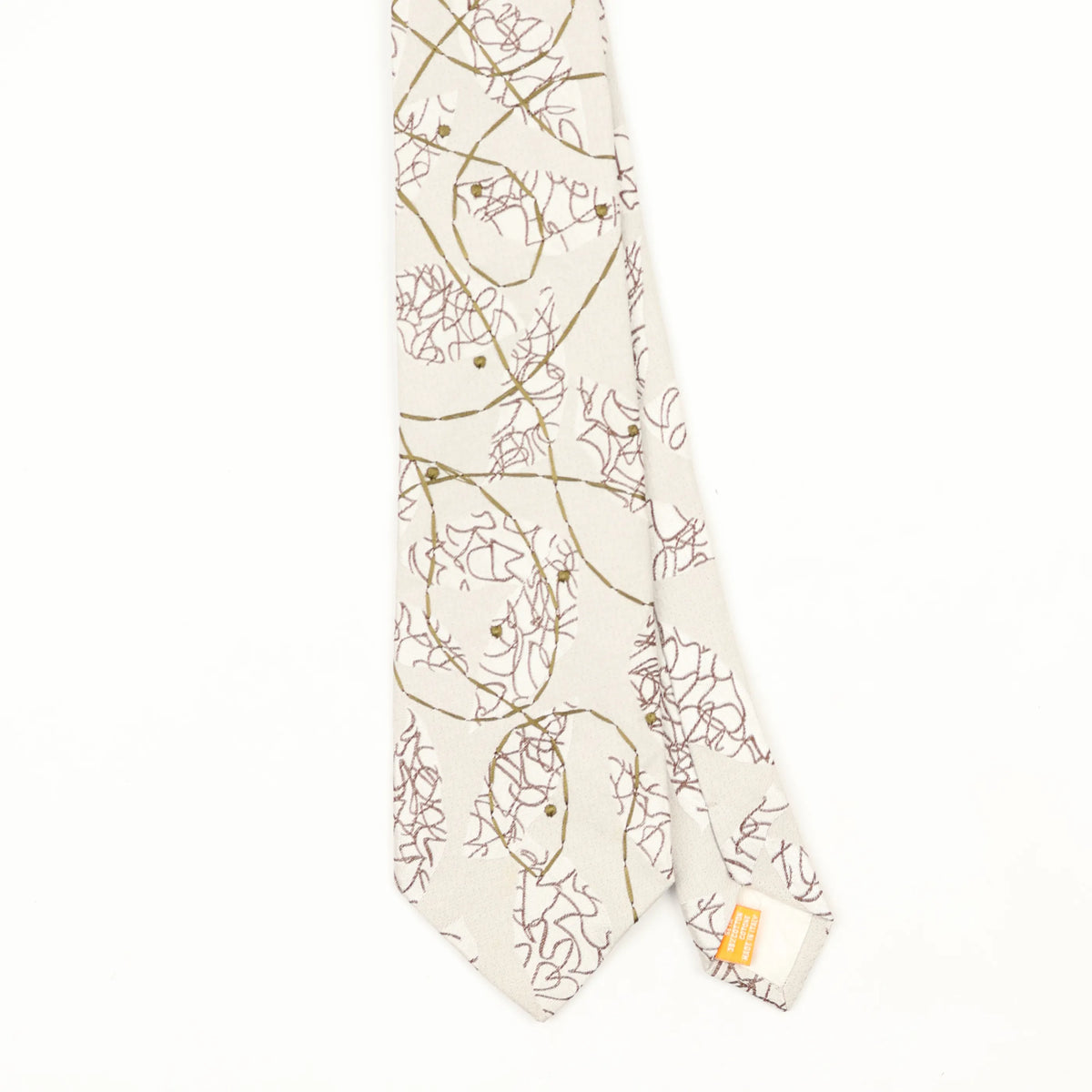 Front Front Detail of Vintage 1990's Abstract Patterned Tie