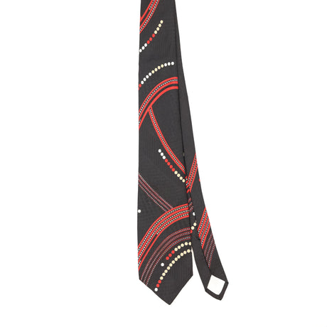 Front Front of Vintage 1980's Nina Ricci Geometric Patterned Tie