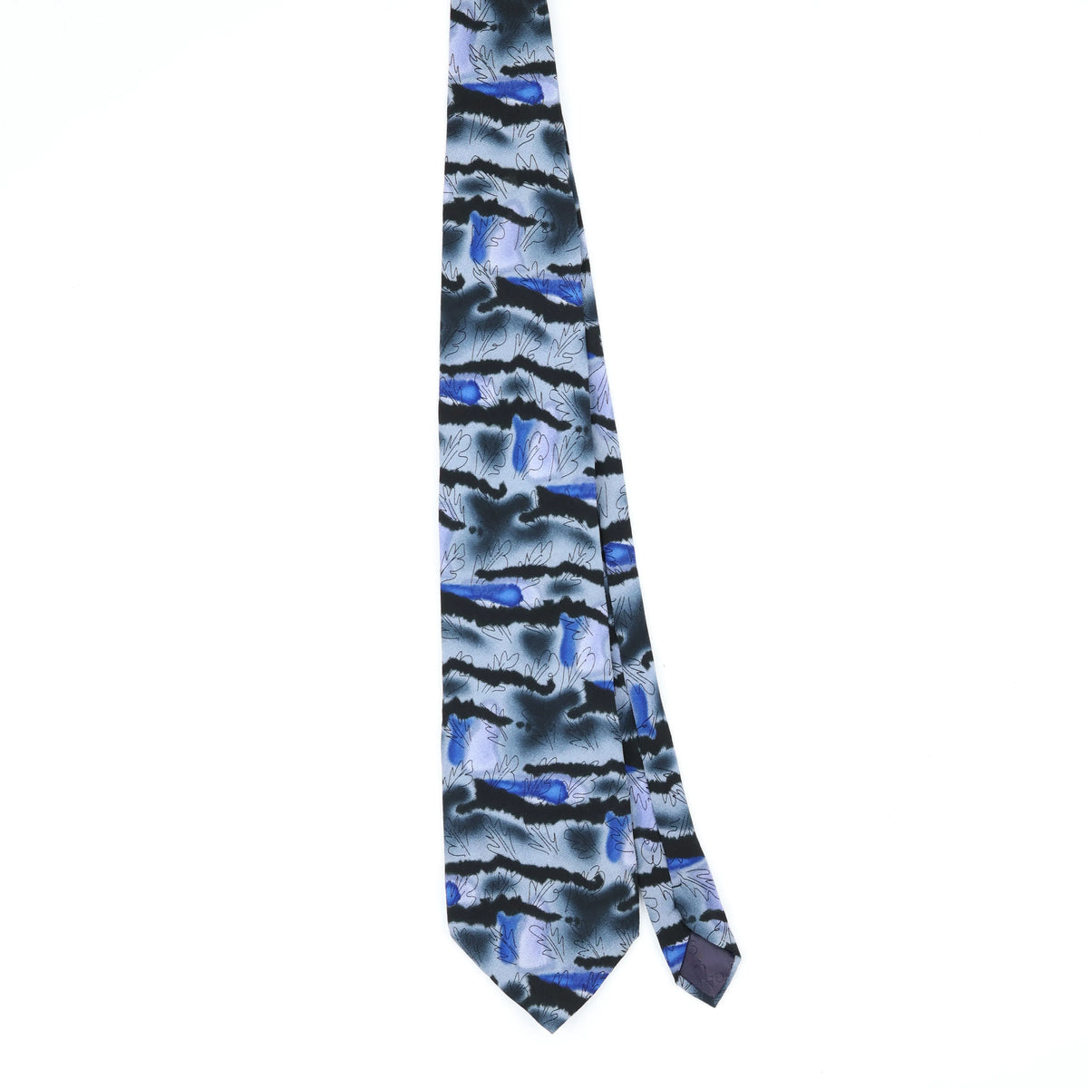 Front Front of Vintage 1990's Jerry Garcia Plant Person Abstract Patterned Tie